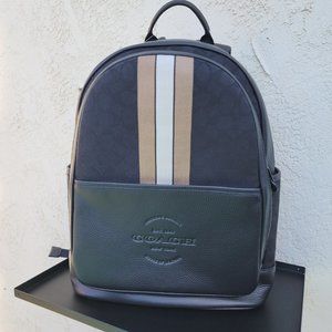 Coach Thompson Signature JACQUARD Backpack Black/Brown